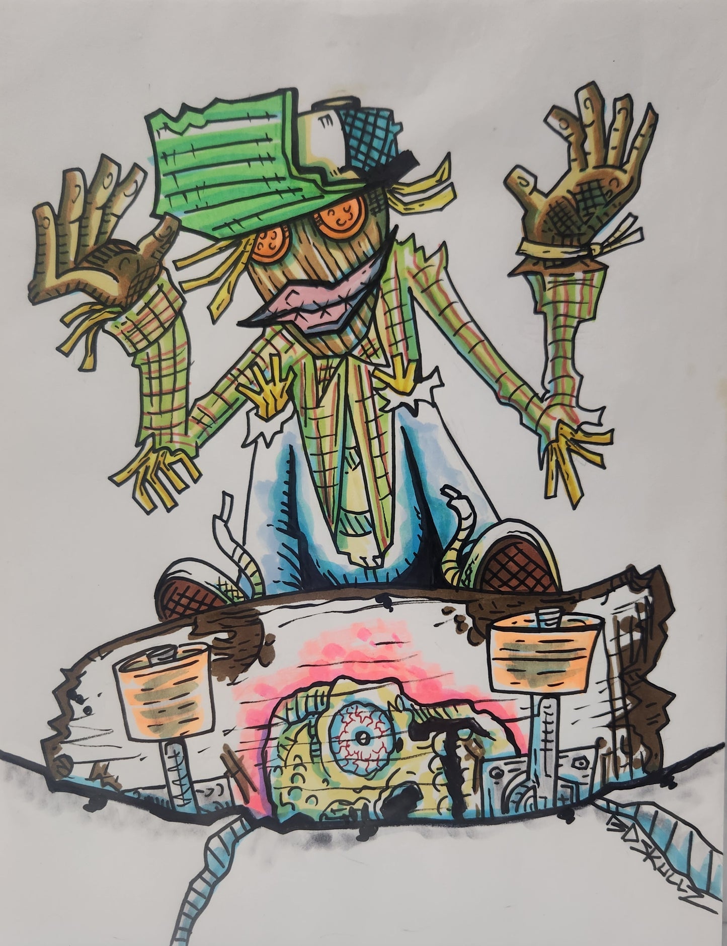@Bobbydrawsskullz_ - Original 8.5" x 11" Artwork - #5