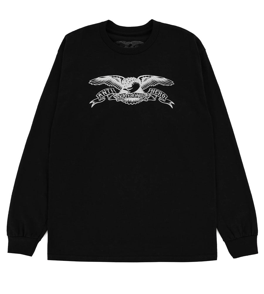 Anti Hero - Basic Eagle Long Sleeve T-Shirt - Black/White