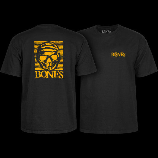 BONES - T-SHIRT BLACK & GOLD - BLACK
