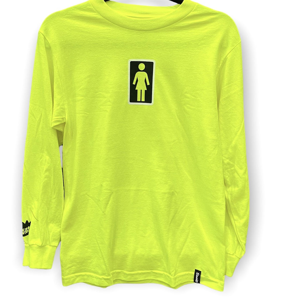Girl - "Tokyo Speed" Badtz Maru/Safety Green Character Long Sleeve