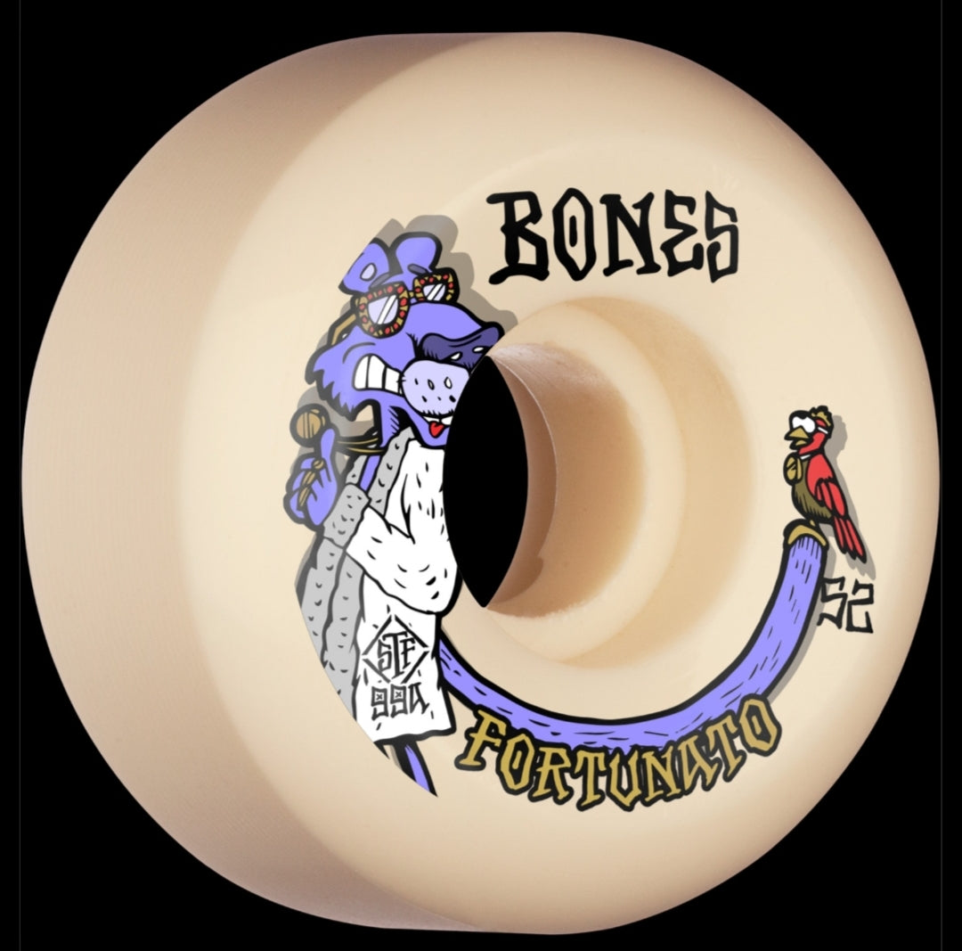 BONES - PRO STF SKATEBOARD WHEELS FORTUNATO PIMPIN 52MM V5 SIDECUT 99A