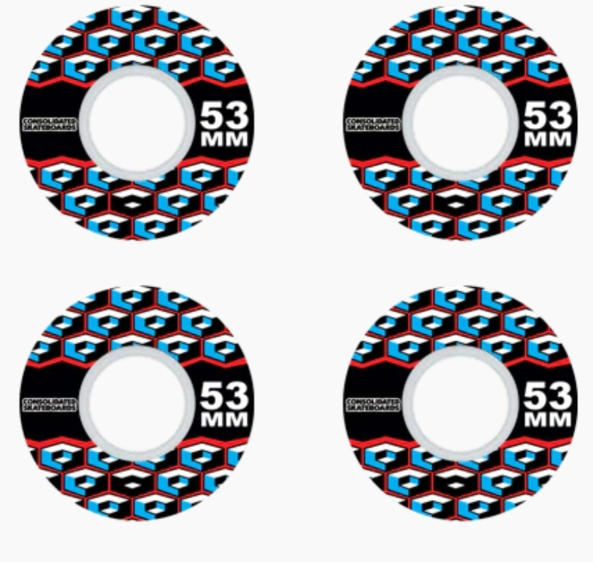 Consolidated - Black Cracked Wheels - 53mm