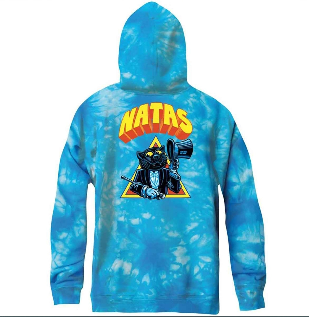 101 - NATAS KAUPAS PANTHER PULLOVER HOODIE - TIE-DYE AQUA BLUE
