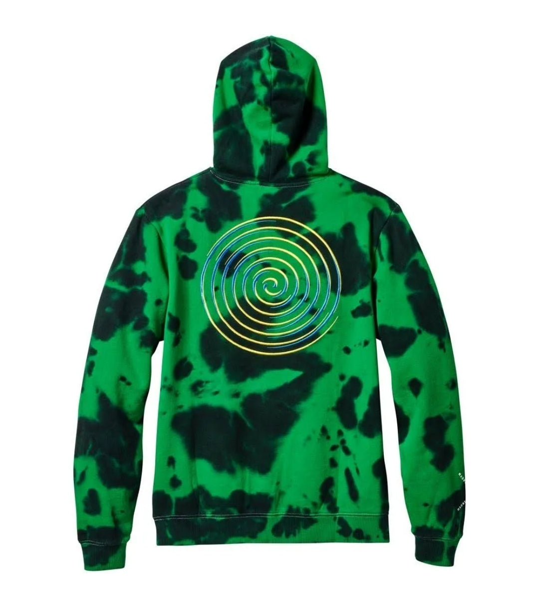 Madness - Overlap Pullover Hoodie Green/Tie Dye