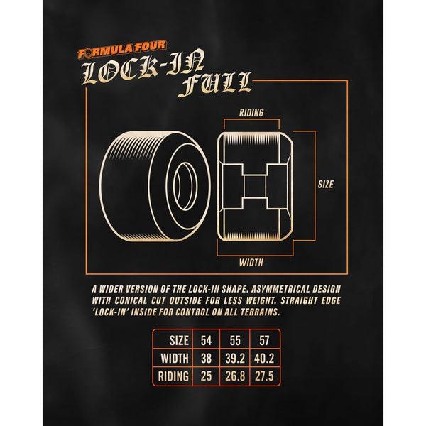 Spitfire - Formula Four Lock-Ins Full Wheels Natural 99du 55mm