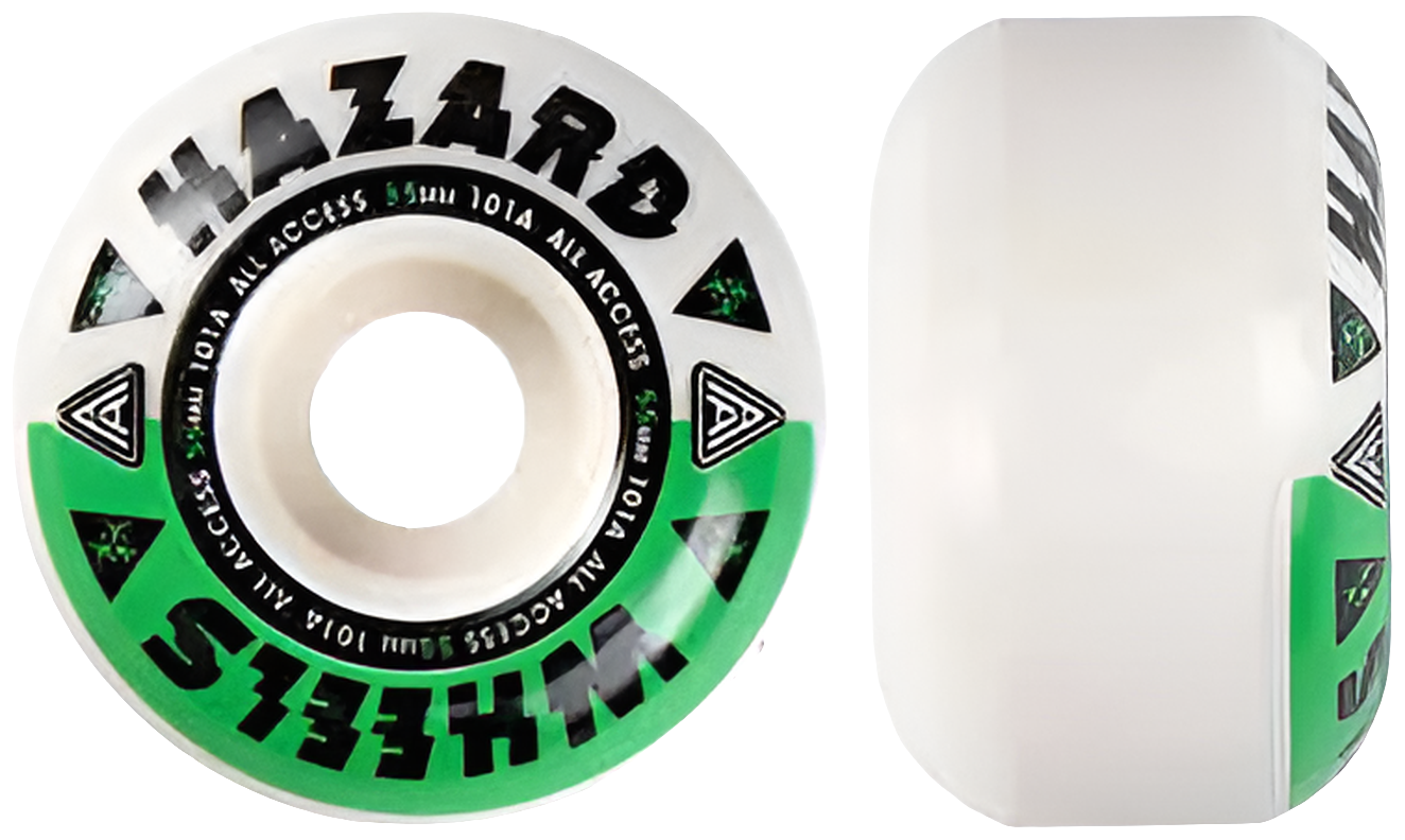Hazard - Cp Radial Melt 55mm Wht/grn 101a - Skateboard Wheels