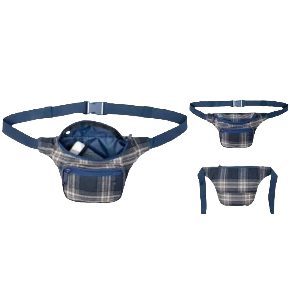 Bumbag - Flanders Deluxe 'Blue Plaid' Sling Bag