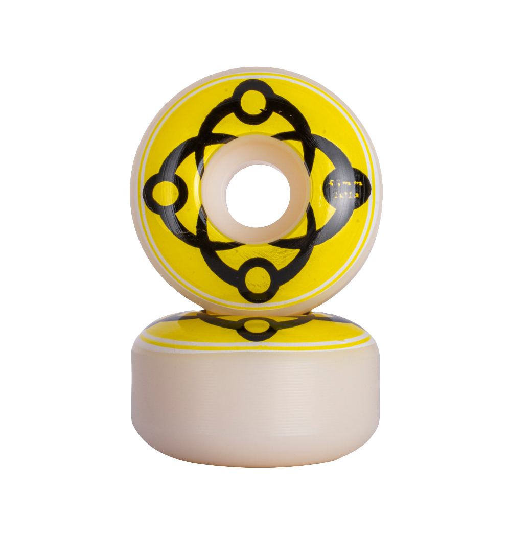 Satori Movement - Big Link White / Yellow Skateboard Wheels - 54mm 101a