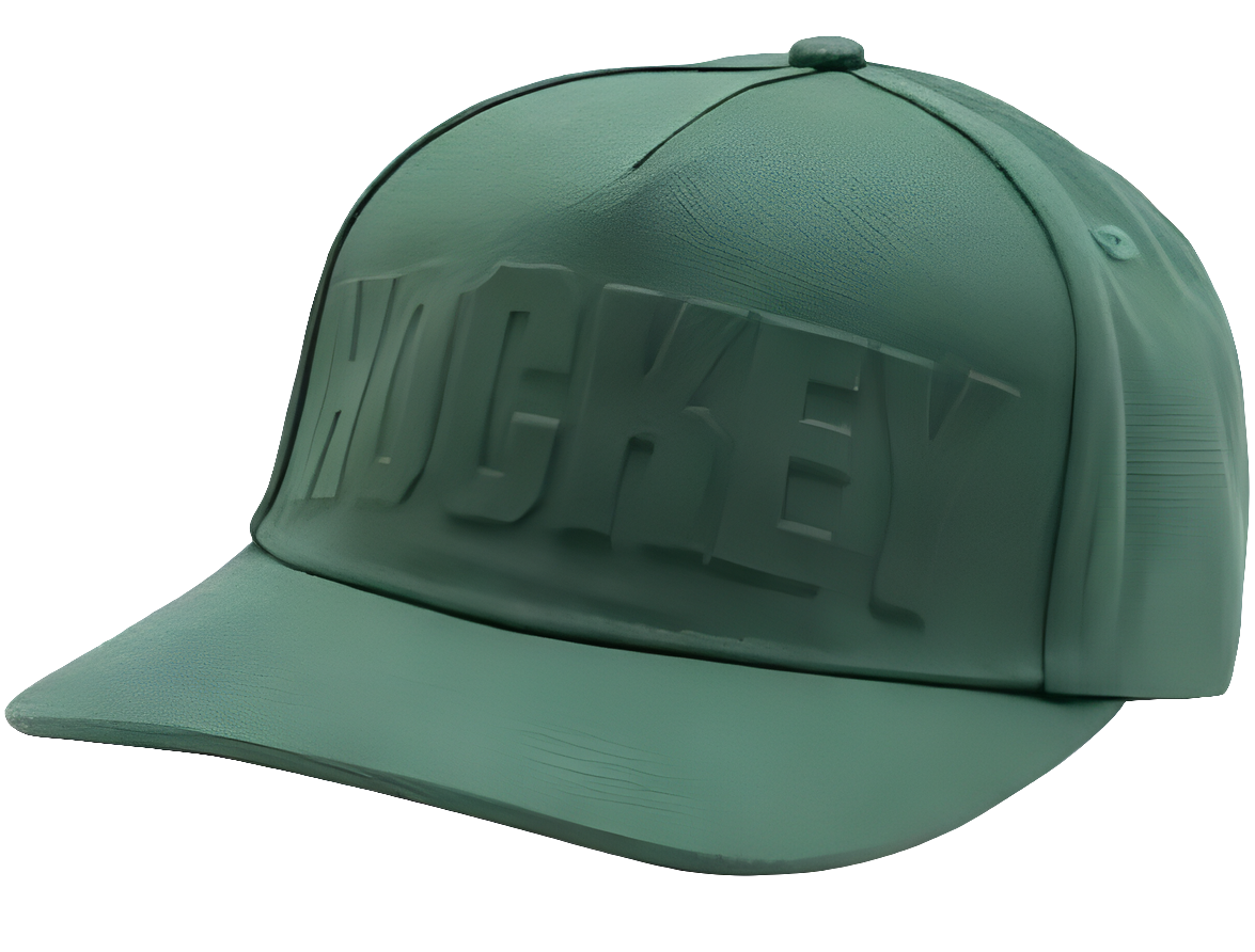 Hockey - Embossed - Velcro Back Hat - Forest Green