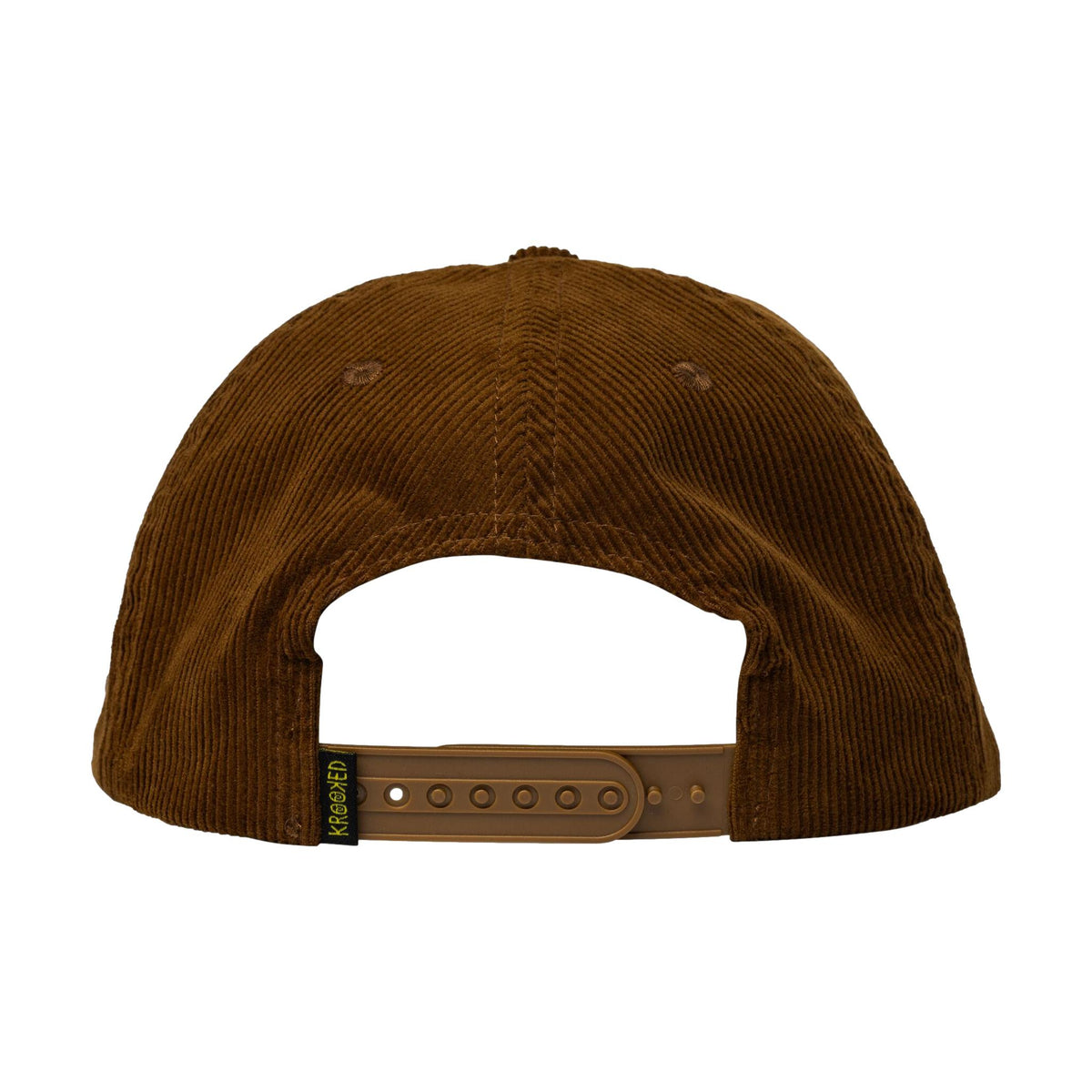 Krooked - Adj. Skript Snapback Hat Brown/Gold