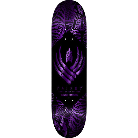 Powell Peralta - Skeleton Purple Foil FLIGHT Skateboard Deck - 9.0" K26