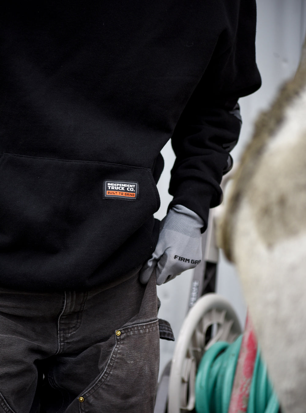 Independent - Bar Logo Reflective Mens Hoodie