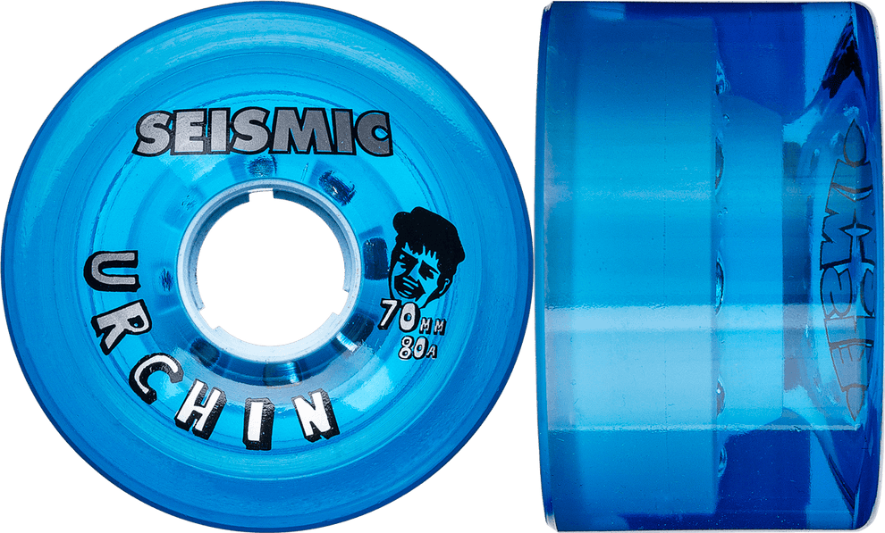 Seismic - 70mm 80A Urchin Wheels - Crystal Clear Blue
