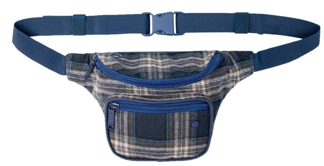 Bumbag - Flanders Deluxe 'Blue Plaid' Sling Bag
