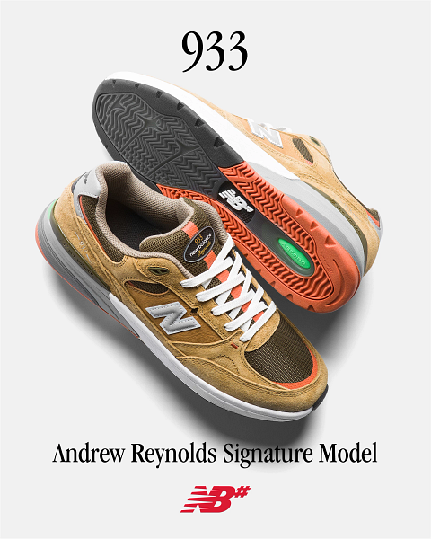 NB Numeric - Andrew Reynolds 933 - Signature Model - Camel With Dark Brown