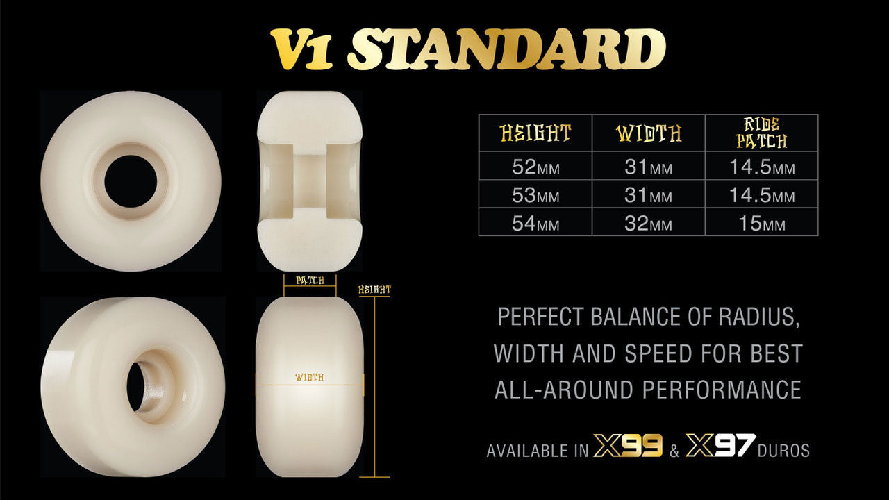 Bones - Wheels X-Formula Skateboard Wheels XF STANDARD 54 V1 X-FORMULA 99A 4PK