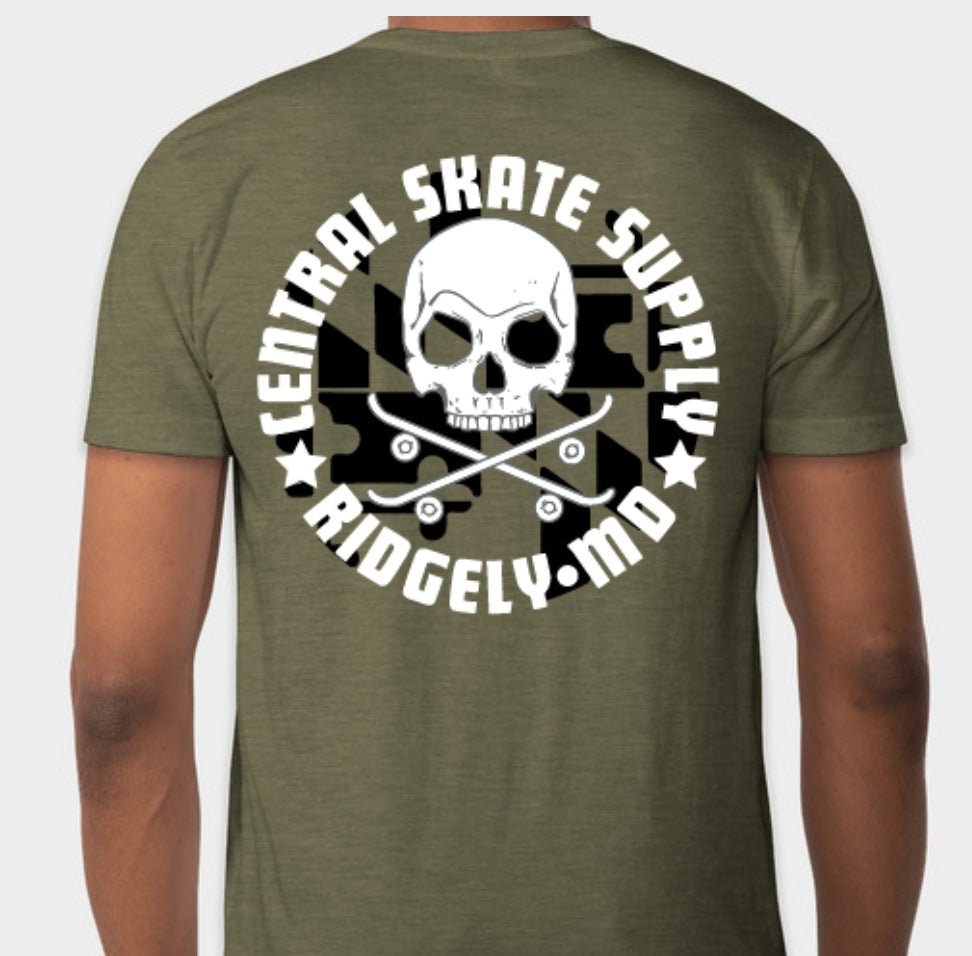 Central Skate Supply Shop shirt w/ MD Flag