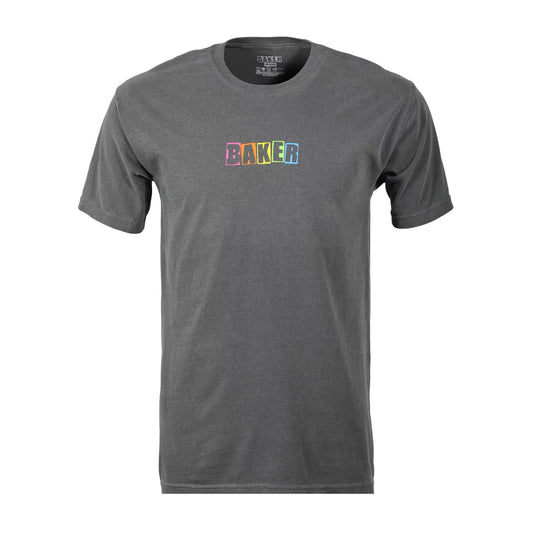 BAKER - BRAND LOGO RAINBOW SHORT SLEEVE T-SHIRT PEPPER