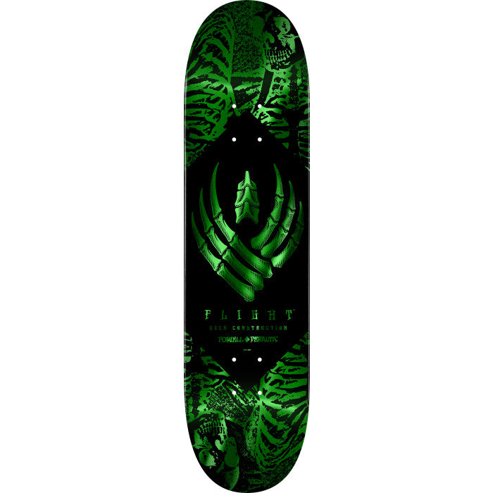 Powell Peralta - Skeleton Green Foil FLIGHT Skateboard Deck - 8.5" K26