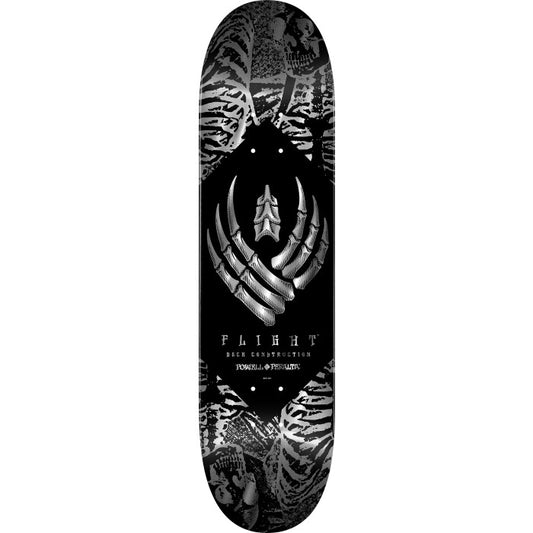 Powell Peralta - Skeleton Silver Foil FLIGHT Skateboard Deck - 8.25 K26