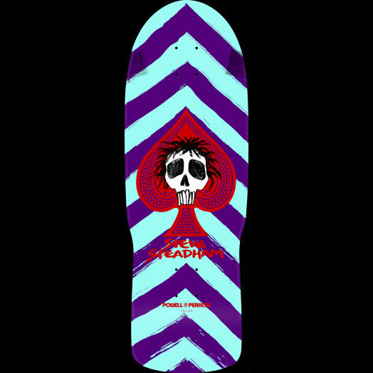 Powell Peralta - 10.0 x 30.125" Steadham Skull & Spade Skateboard Deck Purp/Aqua Reissue