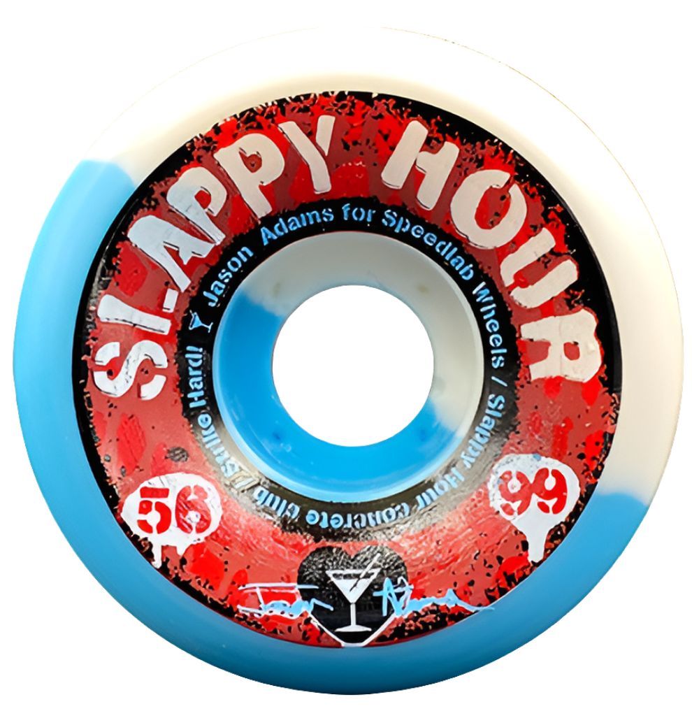 Speedlab - Slappy Hour 56mm/99A - Jason Adams Pro model wheels - Blue/White Swirl