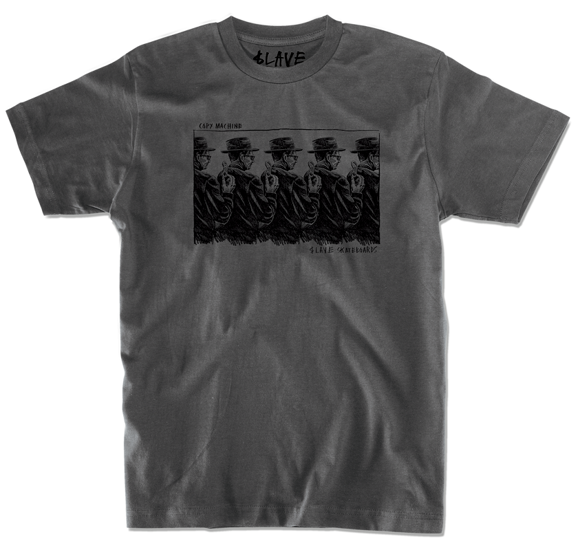 SLAVE - COPY MACHINE T-SHIRT - CHARCOAL