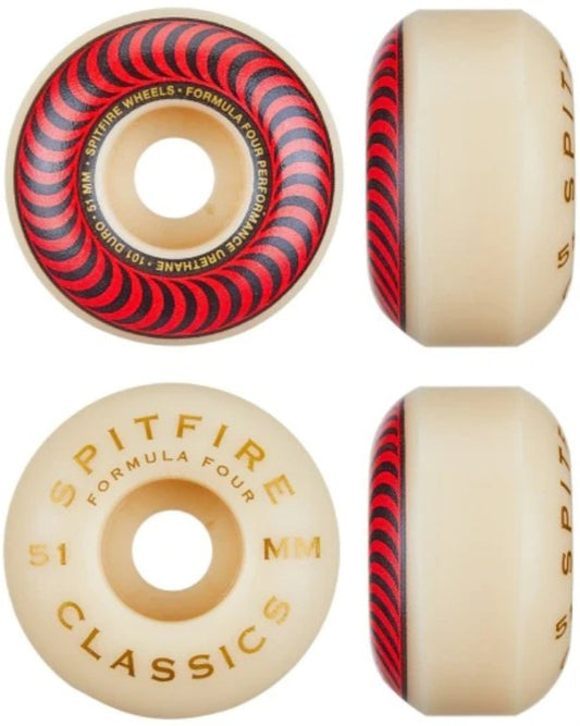 Spitfire - Formula Four Classic Wheels 51mm 101d - Red/White