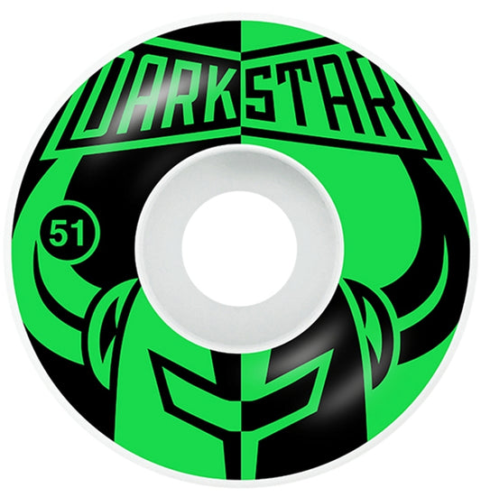 Darkstar - Divide 51mm Wht/green 99a- Skateboard Wheels