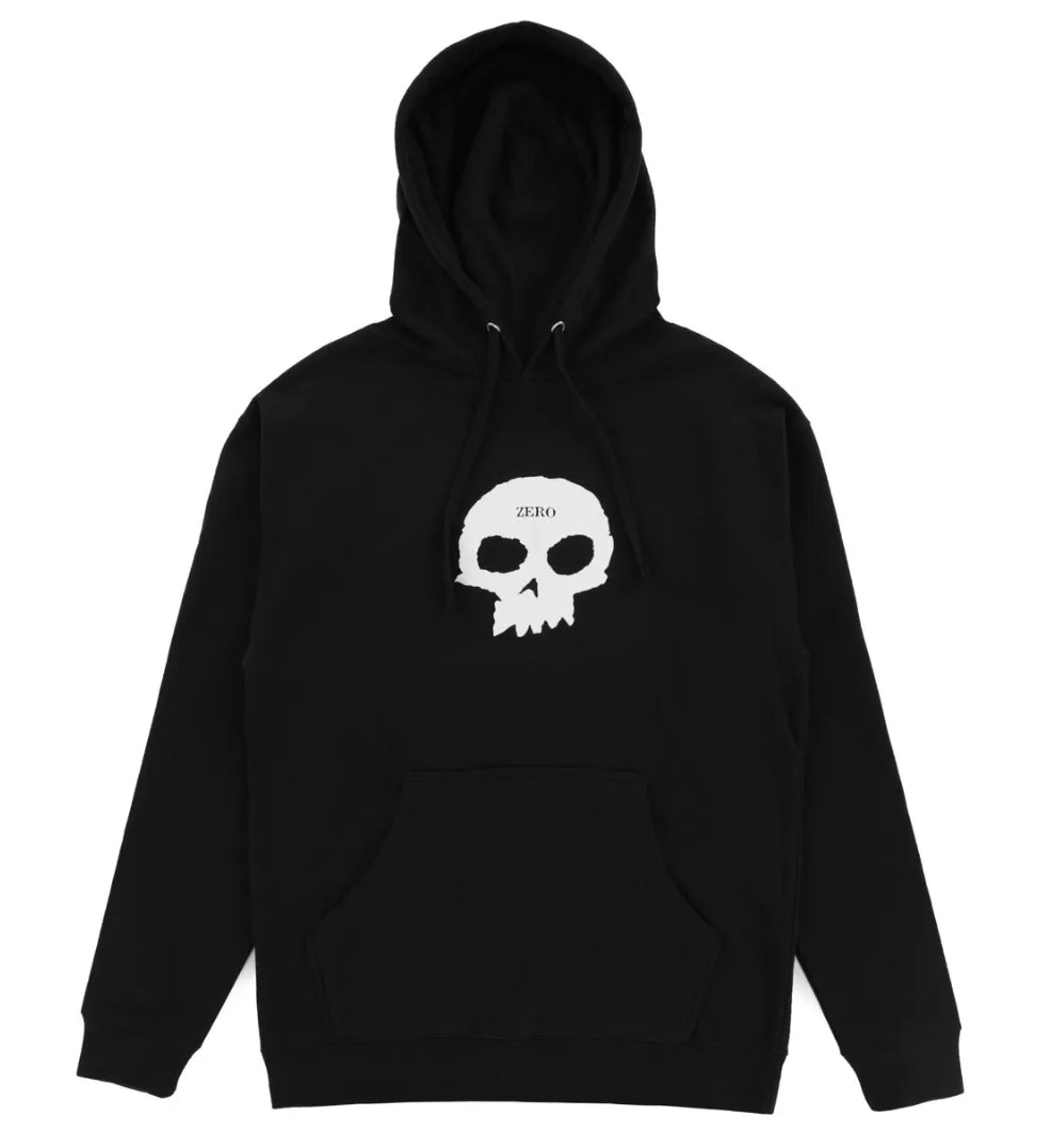 Zero - Single Skull Hoodie Black