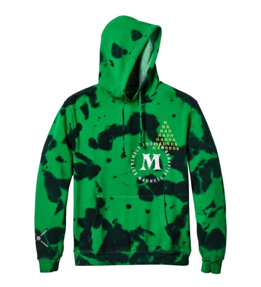 Madness - Overlap Pullover Hoodie Green/Tie Dye