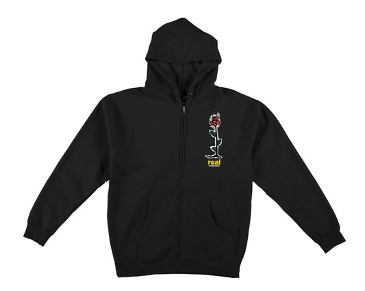 Real - Regrowth Zip Up Hooded Sweatshirt (Black)