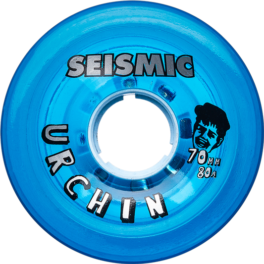 Seismic - 70mm 80A Urchin Wheels - Crystal Clear Blue