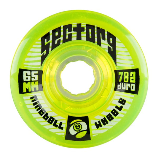Sector 9 - Nineballs Wheels Set Clear Yellow 65mm/78a