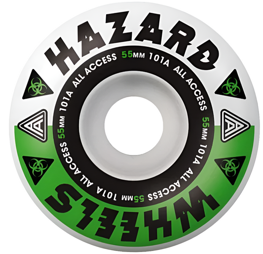 Hazard - Cp Radial Melt 55mm Wht/grn 101a - Skateboard Wheels