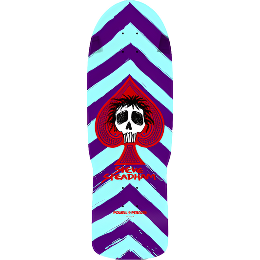 Powell Peralta - 10.0 x 30.125" Steadham Skull & Spade Skateboard Deck Purp/Aqua Reissue