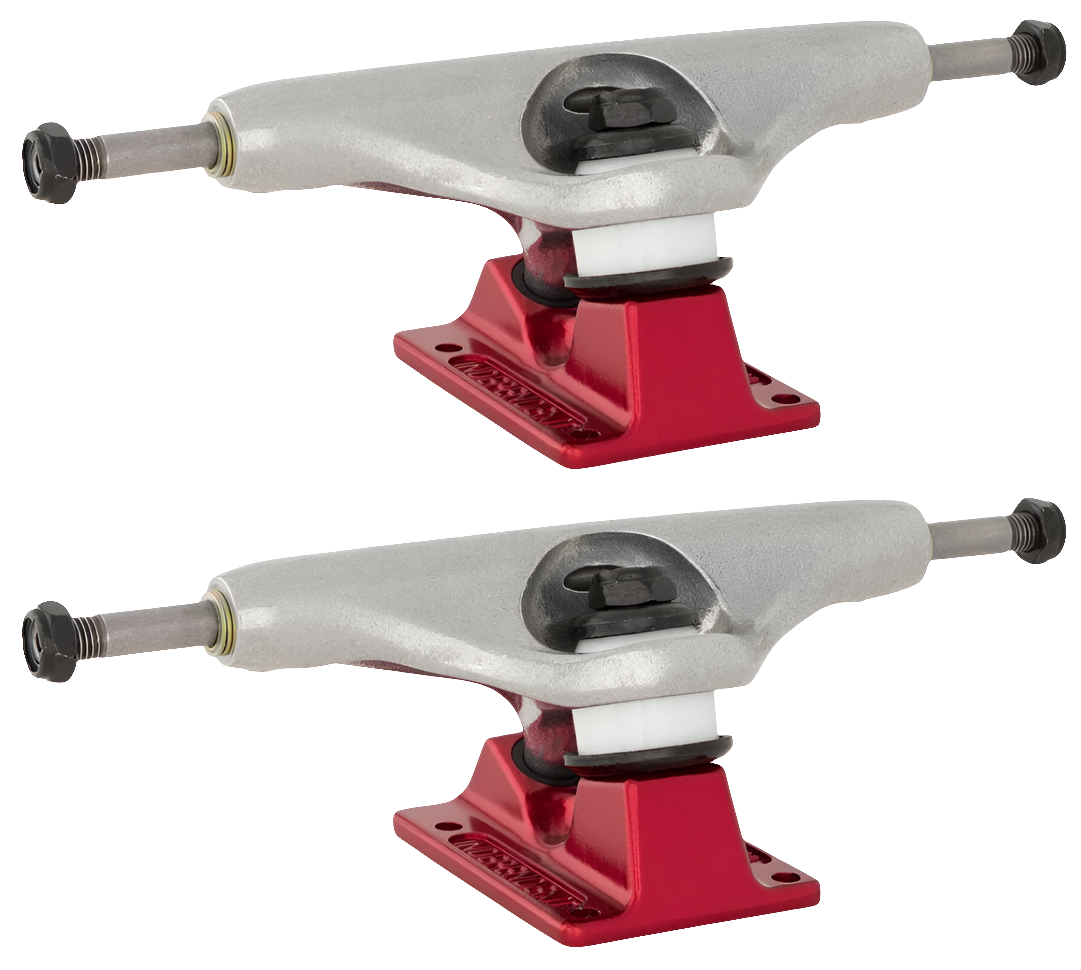 Independent - Stage 11 Forged Hollow BTG Summit Silver Ano Red Skateboard Trucks