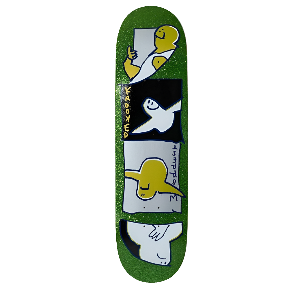 Krooked - Worrest Gold Burd 8.3 Slick Skateboard Deck Twin Tail