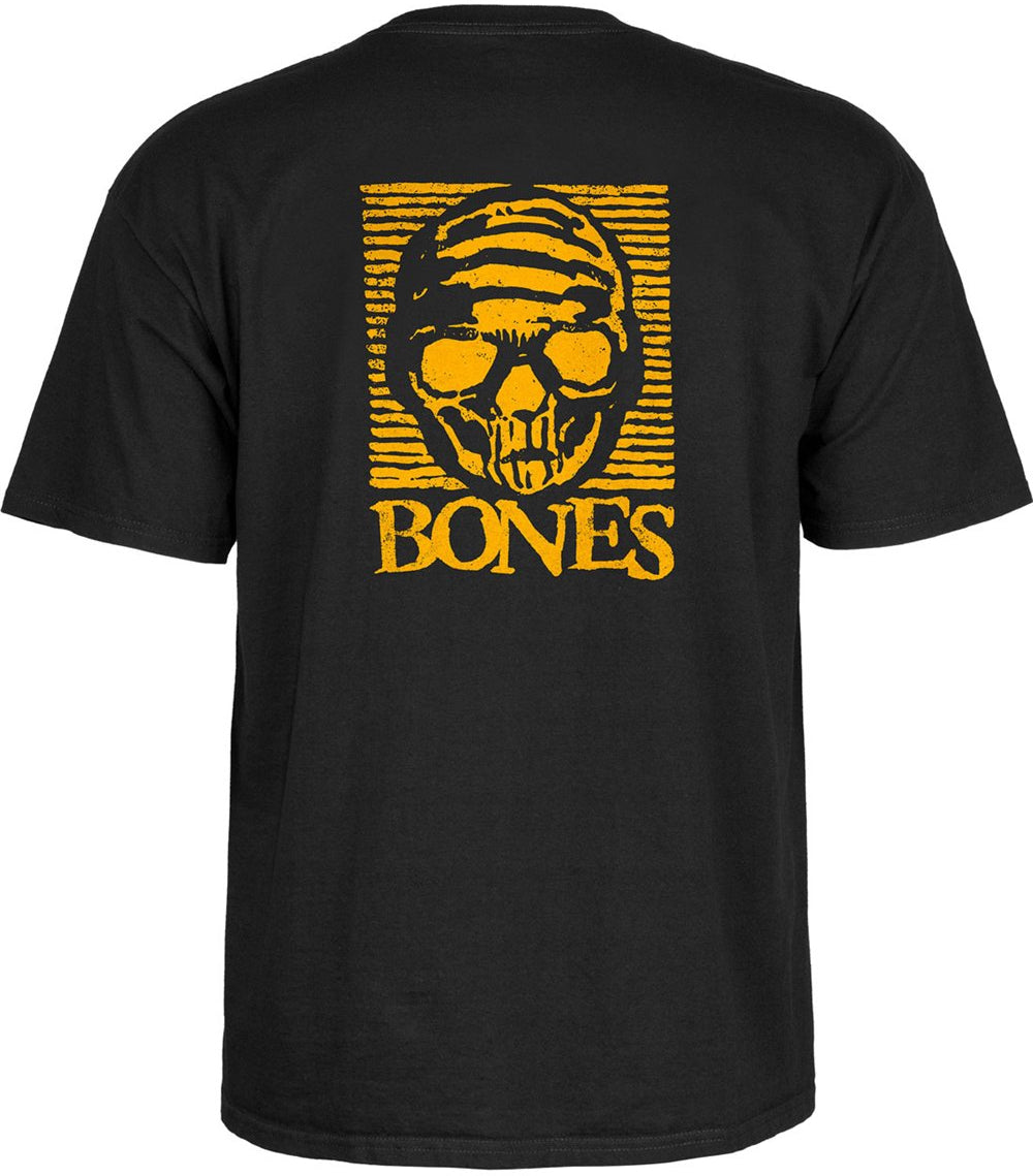 BONES - T-SHIRT BLACK & GOLD - BLACK