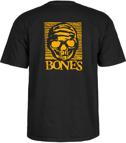 BONES - T-SHIRT BLACK & GOLD - BLACK