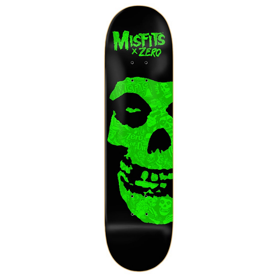 ZERO - MISFITS - FIEND SKULL COLLAGE - DECK - NEON GREEN