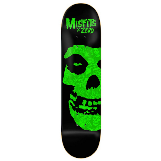 ZERO - MISFITS - FIEND SKULL COLLAGE - DECK - NEON GREEN