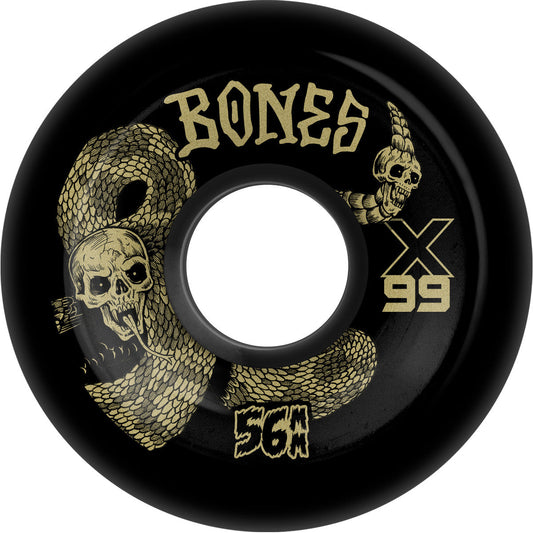 BONES - X-Formula Skateboard Wheels Death Venom 56mm V6 Wide-Cut 99A Blk 4pk