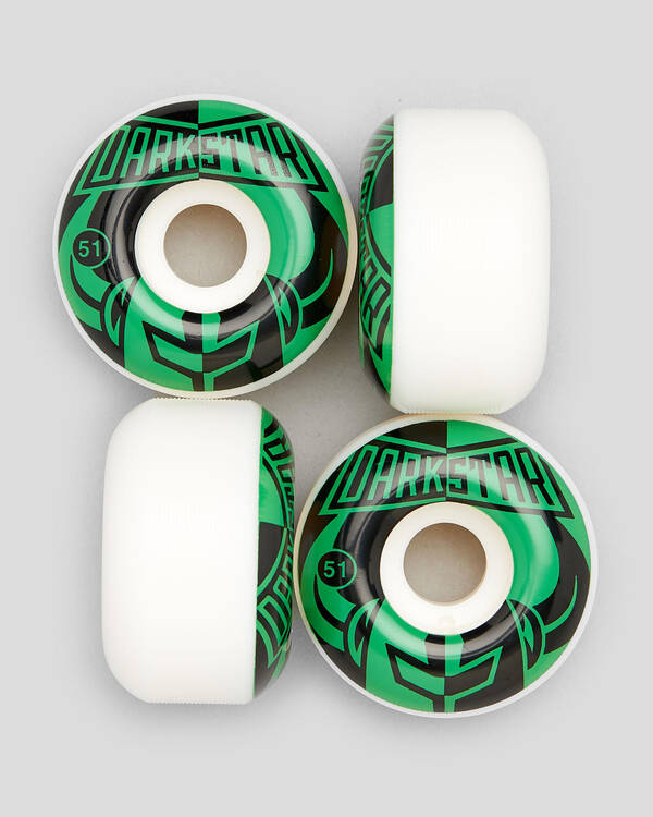 Darkstar - Divide 51mm Wht/green 99a- Skateboard Wheels