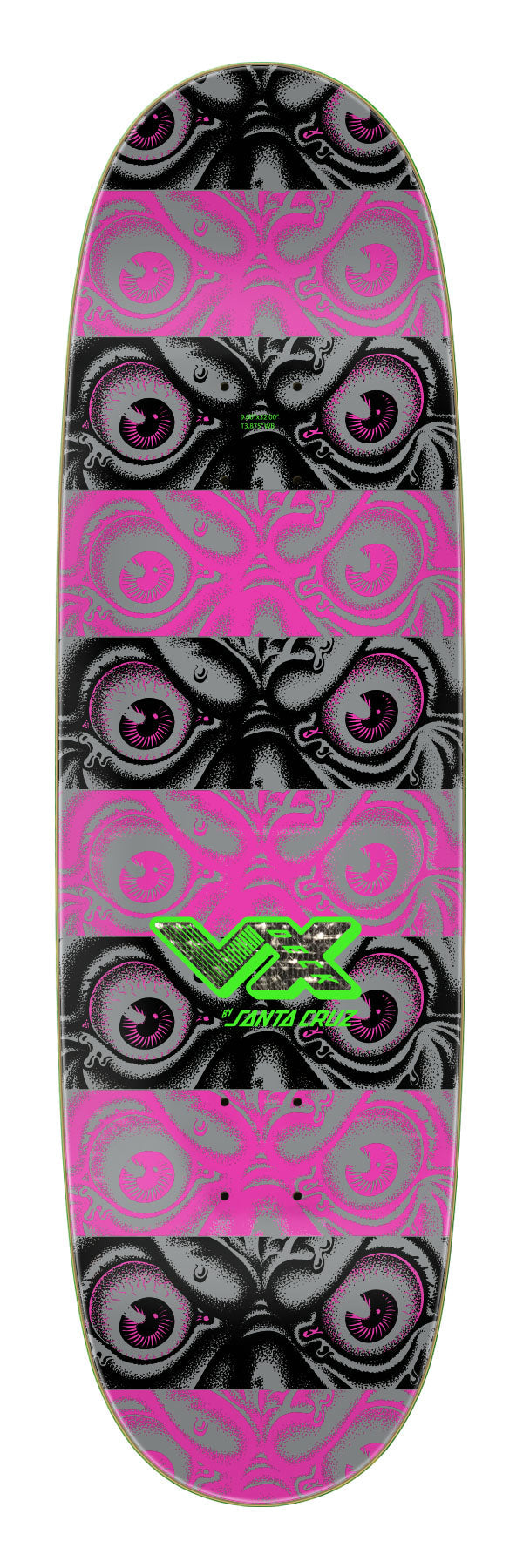 Santa Cruz - 9.00in Roskopp Macro VX  Egg Skateboard Deck