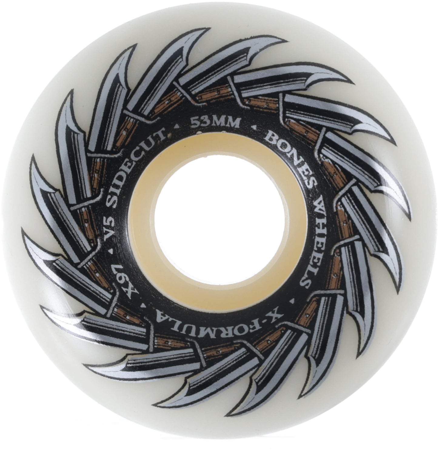 BONES - WHEELS X-Formula Skateboard Wheels Knife Fight 53mm V5 Sidecut 97A 4pk