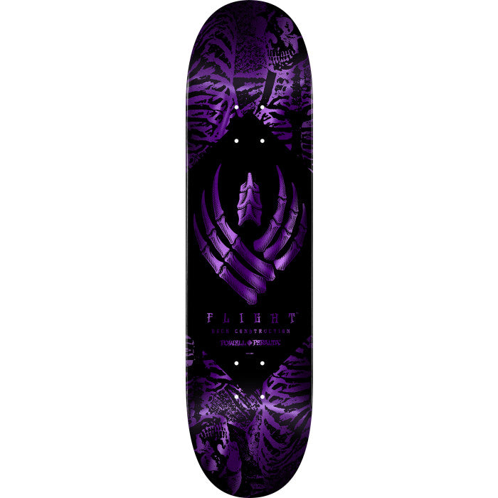 Powell Peralta - Skeleton Purple Foil FLIGHT Skateboard Deck - 9.0" K26