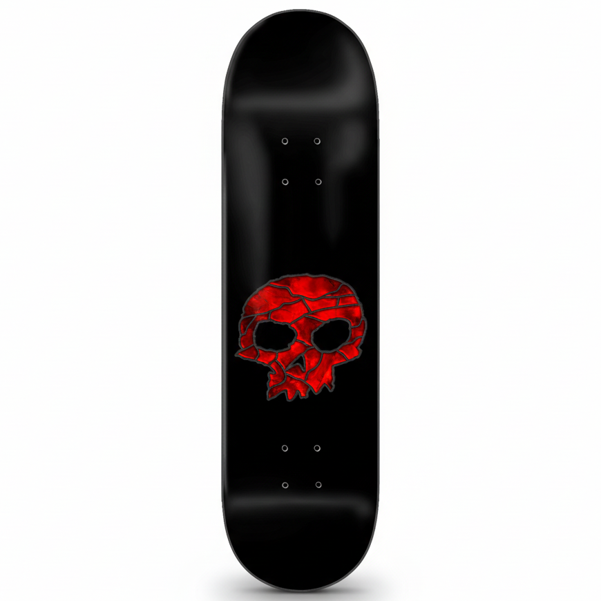 Zero - Stained Glass Skull Deck - Red - 8.5