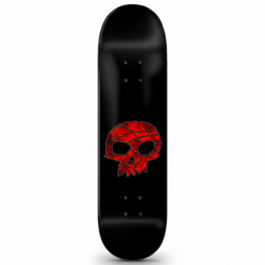 Zero - Stained Glass Skull Deck - Red - 8.5