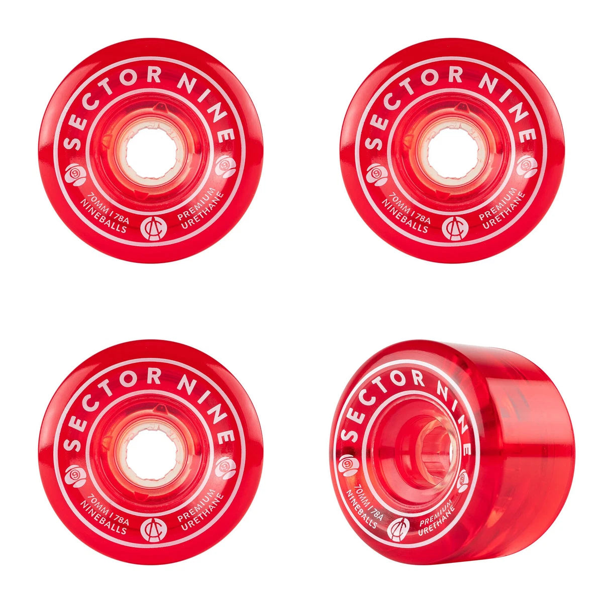 Sector 9 - Wheels Nineballs 70mm 78a - Red (Set)